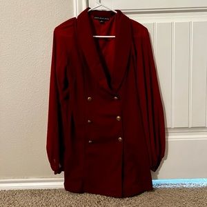 Red blazer dress